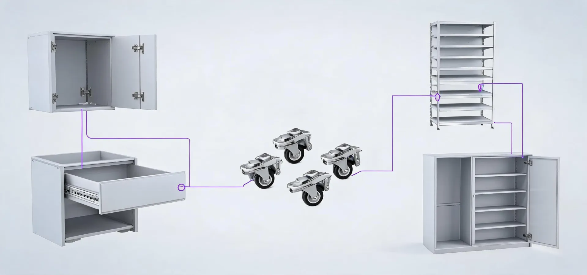 Hardware application map for commercial interiors